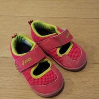 １５センチ asics靴ピンク