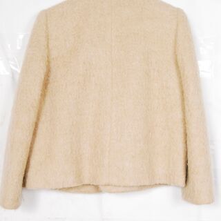 3914 HANAE MORI ハナエモリ ショート コート サイズ42 Lサイズ 着丈58cm ベージュ 愛知県岡崎市 直接引取可の画像