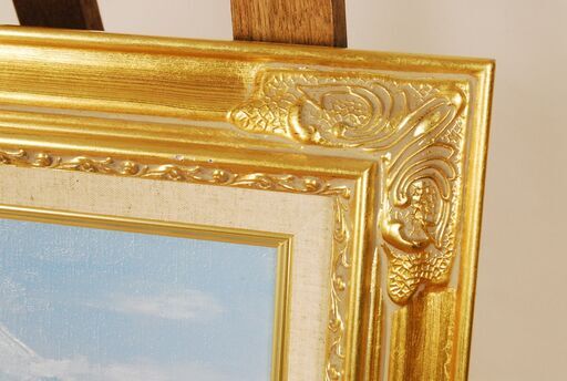 3949 油彩画 小林幸三 湘南の富士 F6号 サイン有 額装 56×46.7cm 愛知県岡崎市 直接引取可