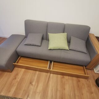ソファーベッド リクライニング 収納付き