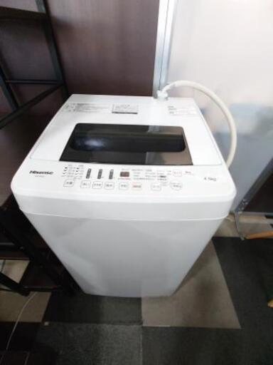 中古洗濯機　売ります　ハイセンス4.5Kg　2018年製　取りに来てもらえる方