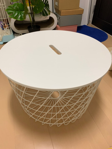 IKEA テーブル　ホワイト　円形　丸