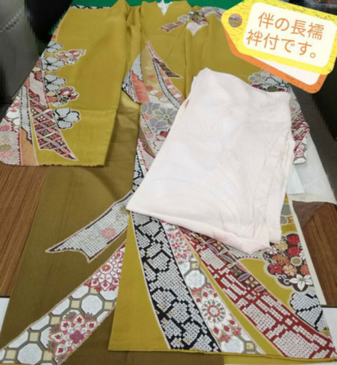 着物　成人式　正絹振り袖と長襦袢のセット 身長約155cm前後の方用 成人式に一度着用