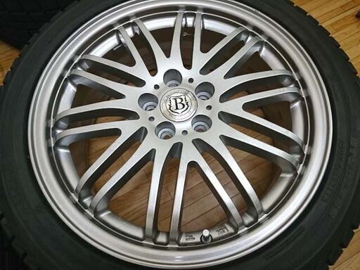 新品時のイボ残あり 215/45R17 社外アルミ付スタッドレスタイヤ レガシィ・インプ・BRZ等