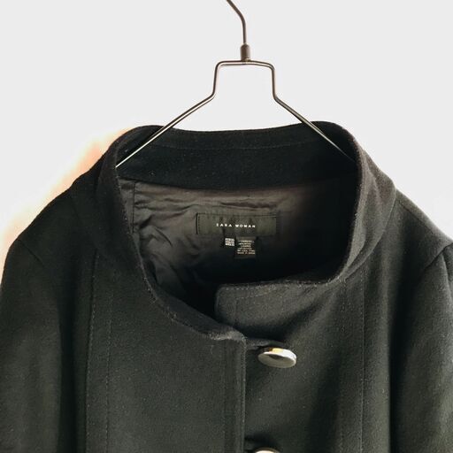 ★ZARA Woman ★ザラ★ウールコート★ブラック★大きいサイズXL★