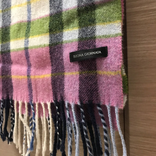 BUONA GIORNATA　 チェックマフラーの画像