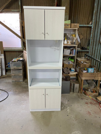 新品完成品60サイズハイタイプレンジ台白木目
