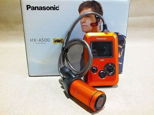 【苫小牧バナナ】Panasonic/パナソニック 4K対応 ウェアラブルカメラ HX-A500 中古 動作確認済み ブレ補正＆傾き補正を搭載♪