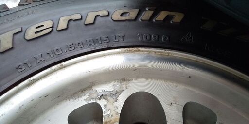 ほぼバリ溝 カップピン入りSUV向けタイヤ  31x10.50R15