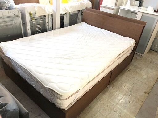 札幌近郊　送料無料　美品　ニトリ　収納ベッド　ダブルベッド　MOSTRA CR　マットレス