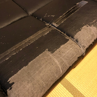 無料　ニトリ　ソファーベッド 合皮　引き出し付きの画像