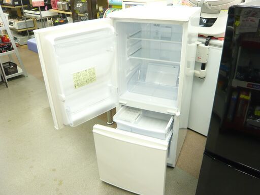 西岡店 冷蔵庫 137L 2014年製 シャープ SJ-14Y-W 白 2ドア SHARP 100Lクラス 