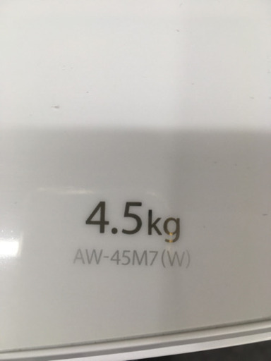 i140 TOSHIBA 洗濯機　AW-45M7 2019年製 4.5kg 東芝