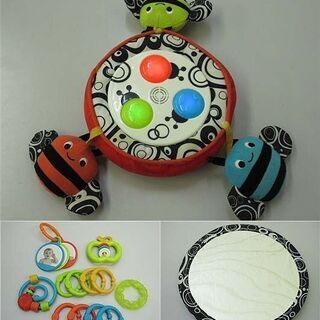 ss1822　ブライトスターツ　アクティビティ　プレイジム　8966　bright starts　てんとう虫　ベビージム　プレイマット　赤ちゃん　ベビー用品　サウンド　玩具　取説付きの画像