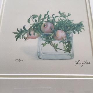 【子宝】ざくろ水彩画　プリントの画像