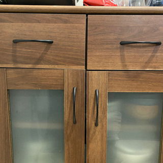 キッチンカウンター　食器棚 120cmの画像