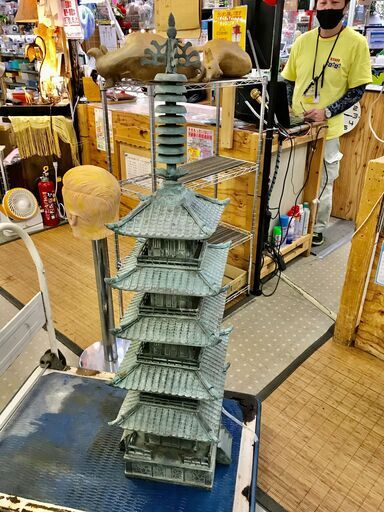 (12/25販売 森)鋳物 五重塔