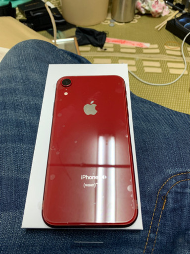 iPhoneXR 256GB SIMフリー　RED Apple交換品　保証あり