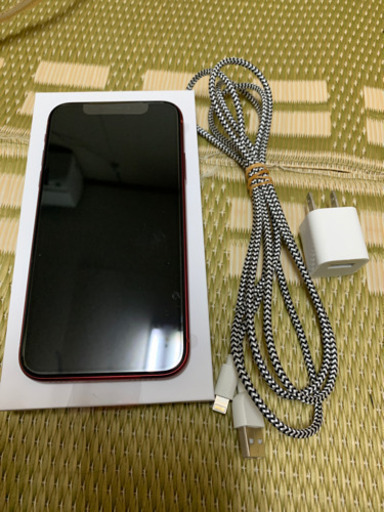 iPhoneXR 256GB SIMフリー　RED Apple交換品　保証あり