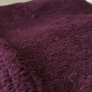 新品未使用　タグ付き　ふわふわ毛布　ブランケット　えんじ色