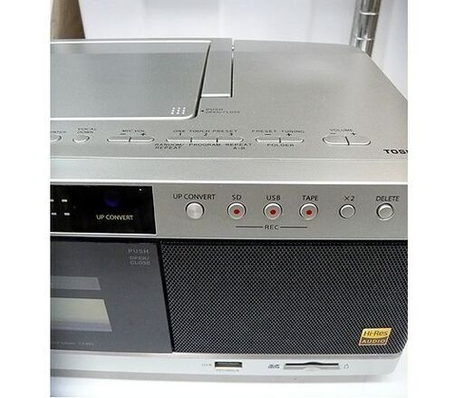 札幌 2019年製 東芝 ハイレゾ対応SD/USB/CDラジオカセットレコーダー TY-AK1 リモコン付 説明書付 本郷通店