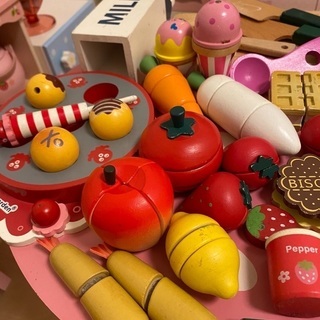 マザーガーデン ウッディプッディ 木のままごと まとめ売りの画像