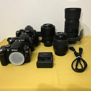 一眼レフカメラ2台セット D60, D5000 レンズ3本 