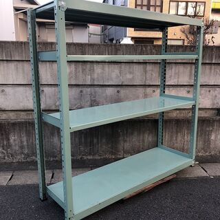 スチール棚 4段 ボルトレス　ノンボルト ラック 中量棚 幅1855×奥行570×高さ1800 耐荷300kg 中量ラック 倉庫 業務用　愛知　岐阜　一宮市　グッドプライス一宮の画像