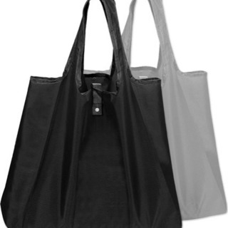 A284【新品未開封】折りたたみエコバッグ2枚セット(ブラック・...