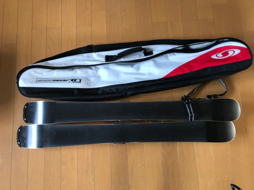 決まりました　値下げ　サロモン　ショートスキー　赤/白　バッグ付き
