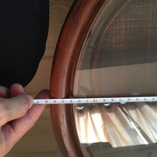 籐家具　ガラステーブル　(46×76×40)の画像