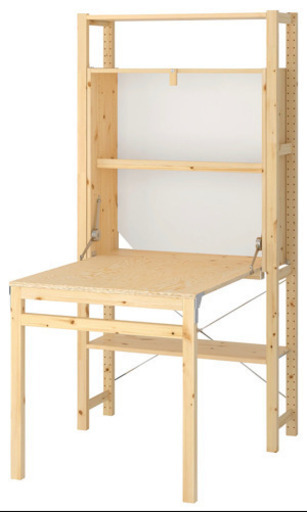 IKEA Ivar 折りたたみテーブル付き収納棚