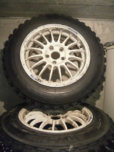 値下げ　15インチ 最強フルピン 195/65Ｒ15・競技用鍛造軽量アルミ4本セット