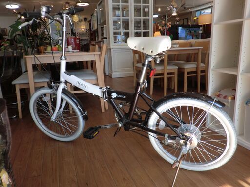 【中古品】折りたたみ自転車　TRAILER　BGC-N10　ブラウン　20インチ　6段ギア付
