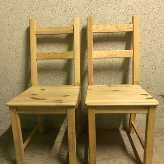 IKEA イケア IVAR イーヴァル ダイニングチェア 2脚セ...