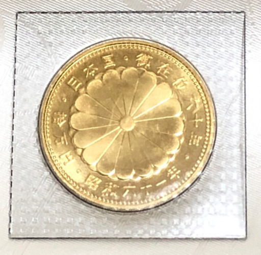 昭和61年 天皇陛下御在位60年記念 10万円金貨 ブリスター未開封品 純金 記念硬貨