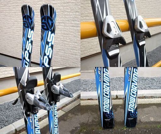 SNOW CARVING 160cm スキー カービングスキー SCV PS-S 板&ビンディング&ポール 3点セット ☆ PayPa