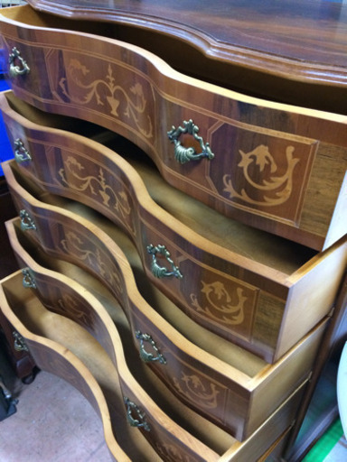 取引中?【MOR-RENS☆イタリア家具??】象嵌 5段チェスト ?しげん屋