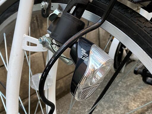 CADALORA(カダローラ)  27インチ カゴ付 6段ギア LEDライト ホワイト 自転車 通勤 通学★買取帝国 志木店