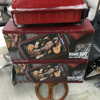 値下げ！！récolte HOME BBQ レコルト ホームバーベキュー RBQ-1 (レッド)未使用品！！！の画像