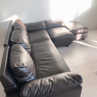 ★L字ソファー★合皮★お譲りします！の画像