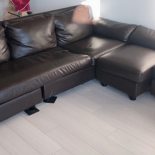 ★L字ソファー★合皮★お譲りします！