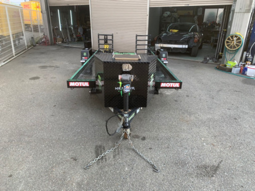 【取り外し可能の鍵付きBOX付 リモコンウィンチ付】積載トレーラー