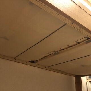 美品 Granz グランツ 高級 2段ベッド + マットレス タモ無垢材 フラットタイプ ホコリガード すのこタイプ の画像