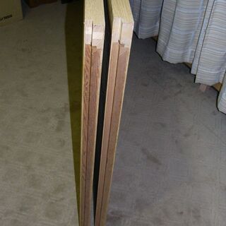 【中古/引取り対応】■表面化粧板＋裏面合板（戸車付き）2枚組■W832mm×D33mm×H1793mm■の画像