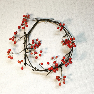 サンキライ　リース　クリスマス飾り