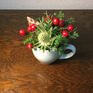 生花ミニアレンジ　クリスマス飾り　プレゼントにも