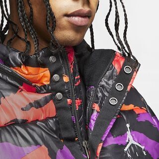 ナイキ US XL エアージョーダン ジャンプマン エア カモ パファー ジャケット NIKE ダウン 迷彩 NBA バスケットボール 東京 原宿 お台場 の画像