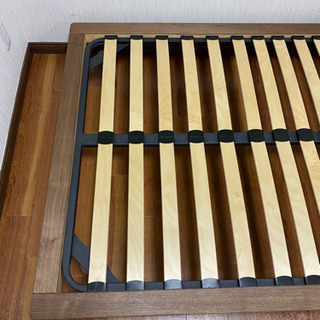 無印良品 ベッド セミダブル ウォールナット、 ヘッドボード、 木製脚