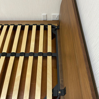 無印良品 ベッド セミダブル ウォールナット、 ヘッドボード、 木製脚